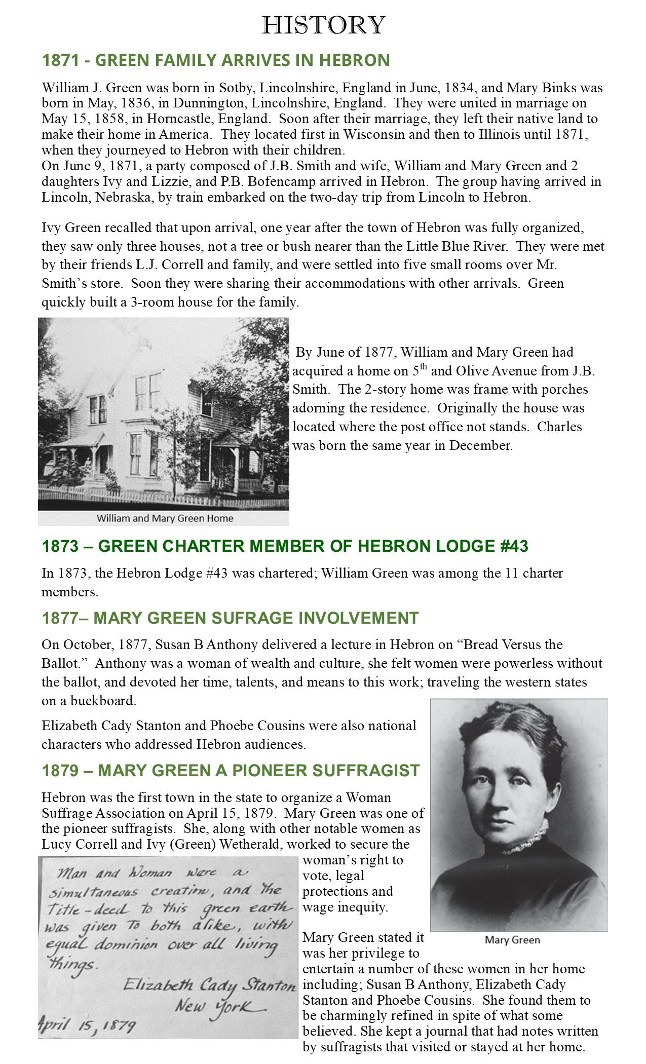 GREEN ADDITIONAL PAGE 1