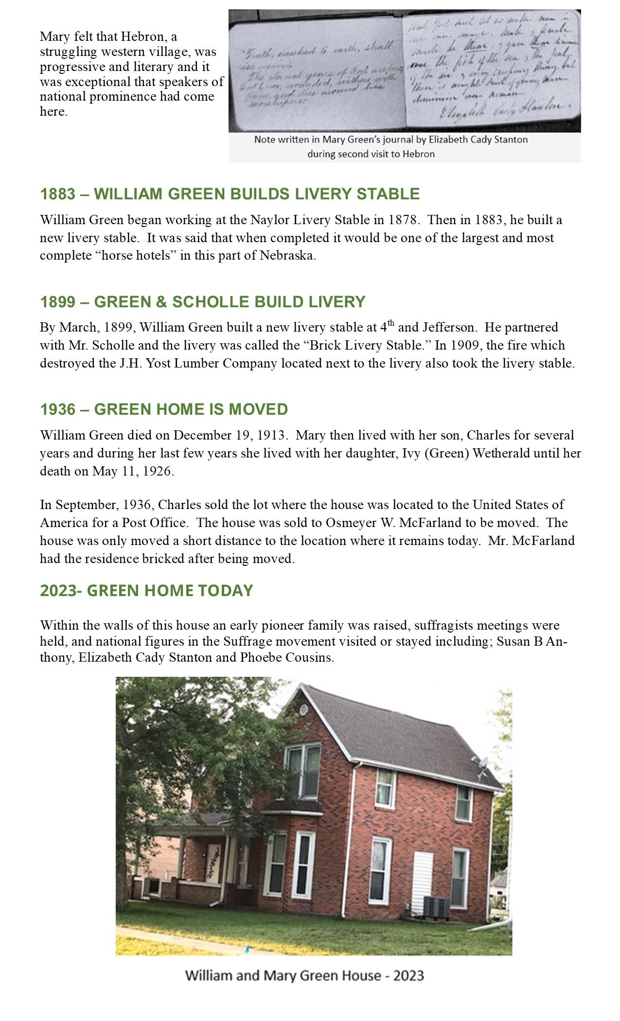 GREEN ADDITIONAL PAGE 2