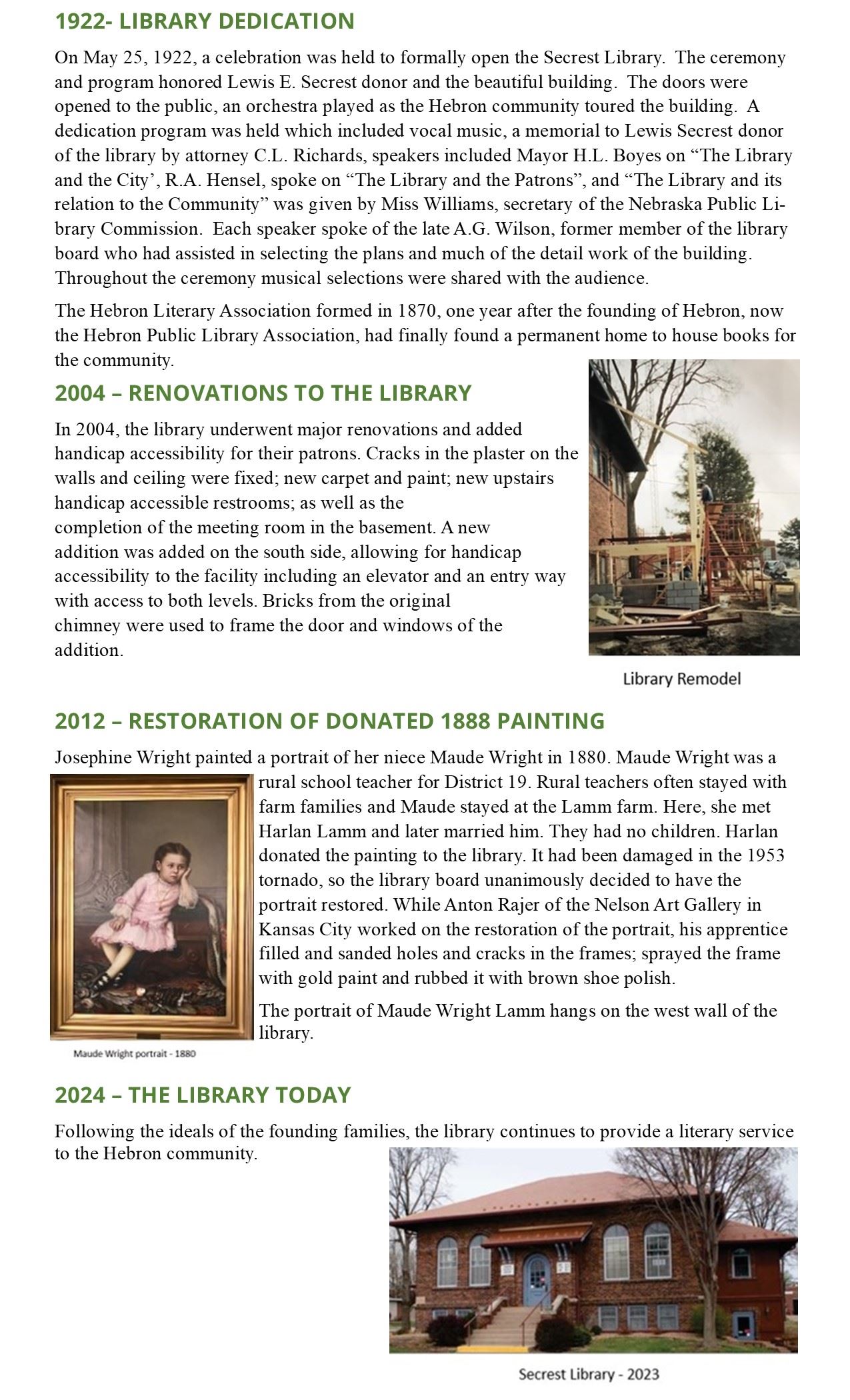 SECREST ADDITIONAL PAGE 3