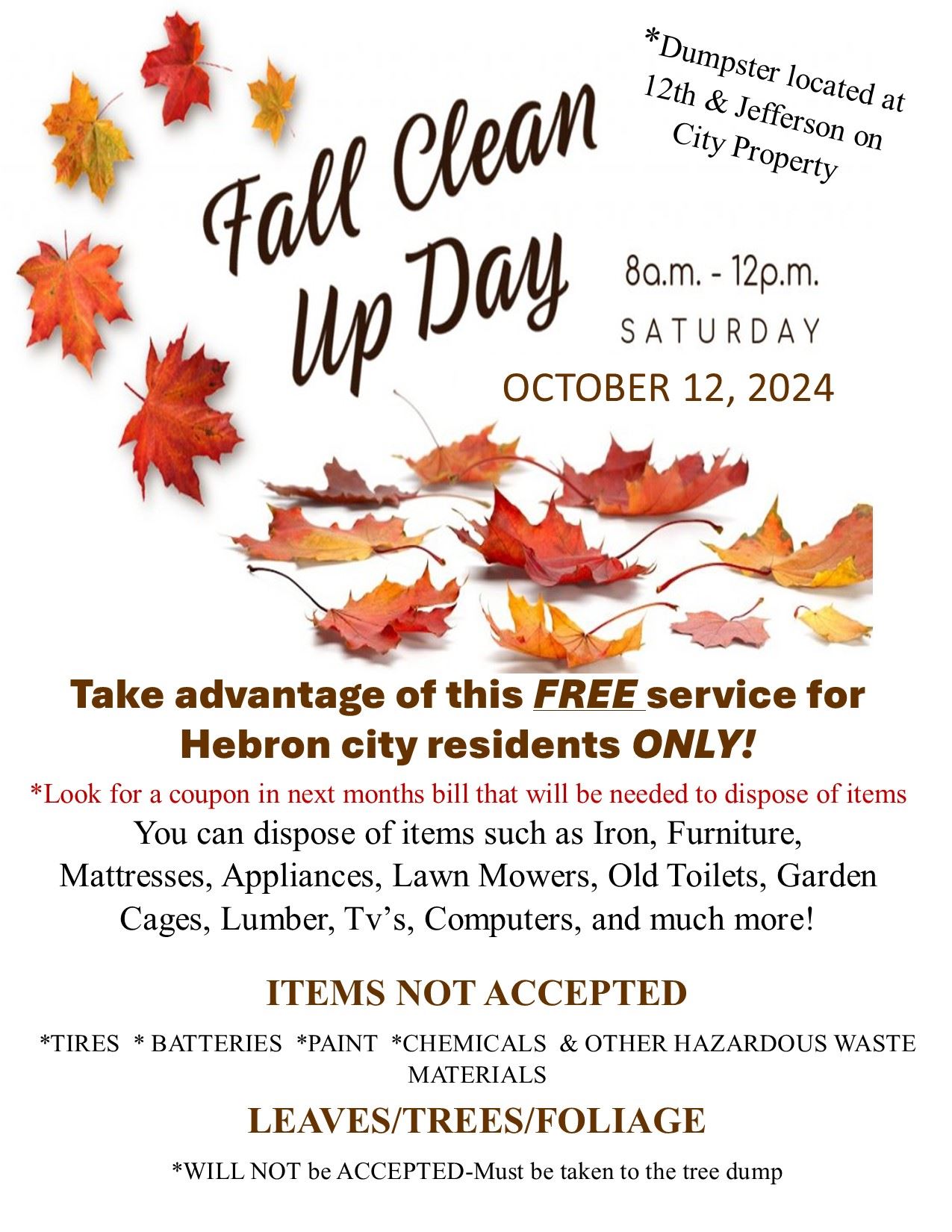 FALL CITY WIDE CLEAN UP