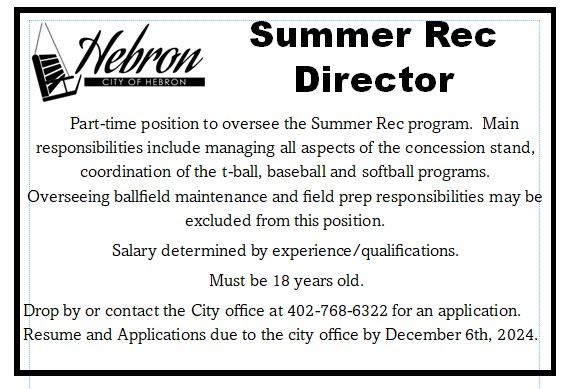 2025 SUMMER REC DIRECTOR AD