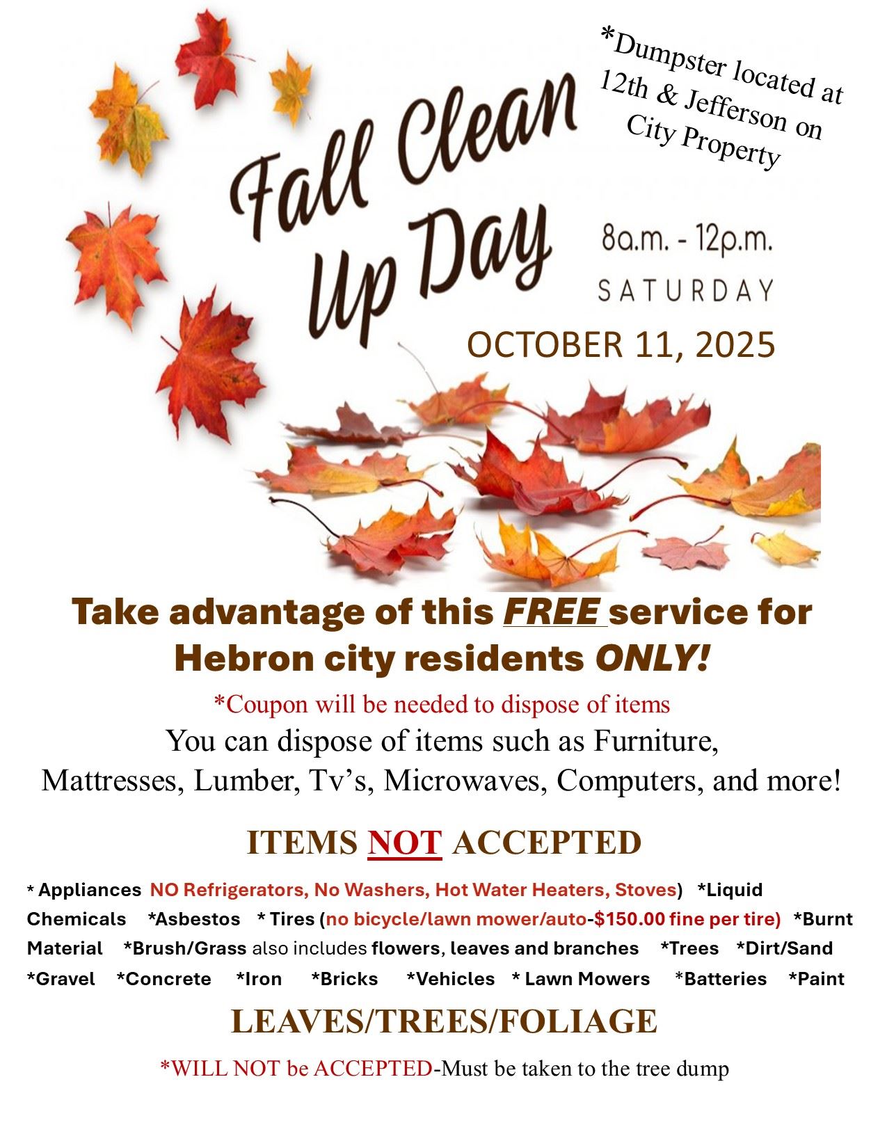 2025 FALL CITY WIDE CLEAN UP