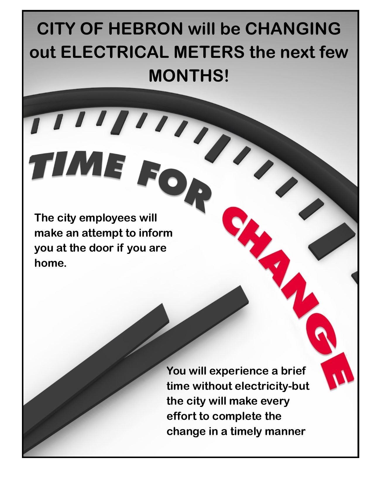 CHANGE OUT METER NOTIFICATION