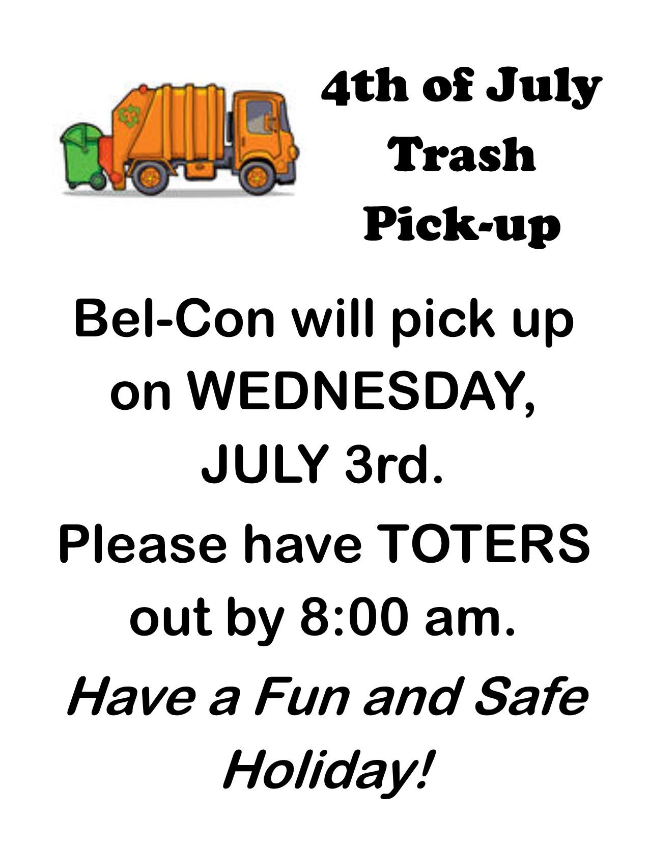 4th of july garbage poster