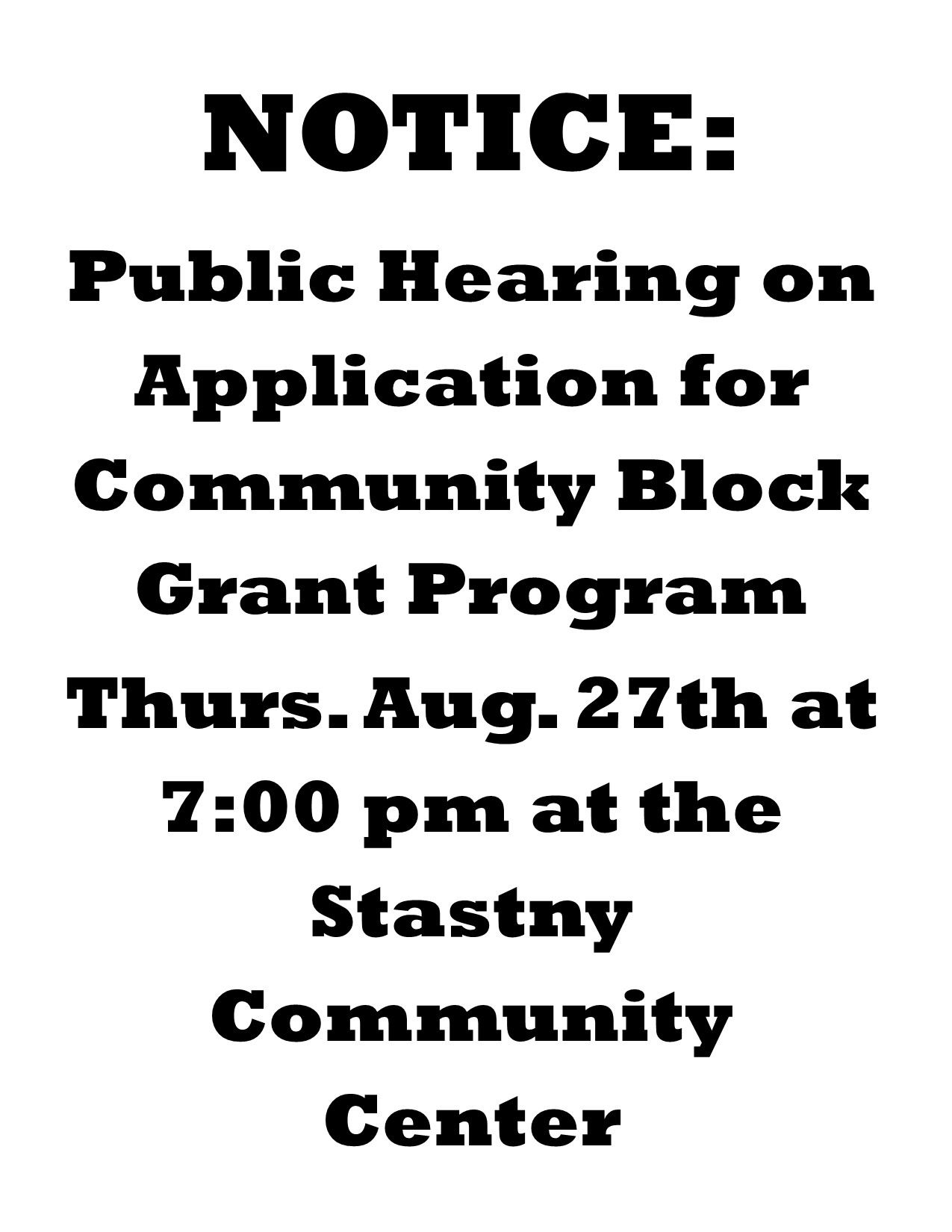 PUBLIC HEARING AUG 27